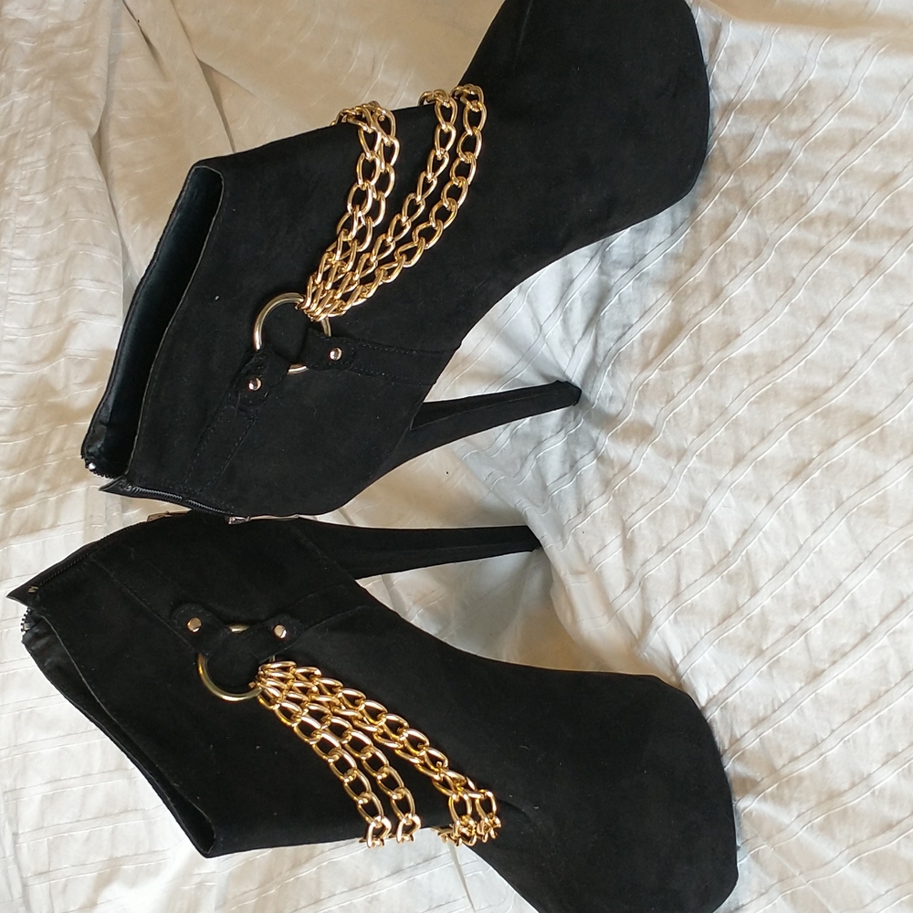 6" Rocker Ankle Booties Size 9 - Picture 2 of 2